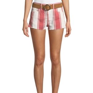 Frame Denim Le Cutoff in Fiery Stripe